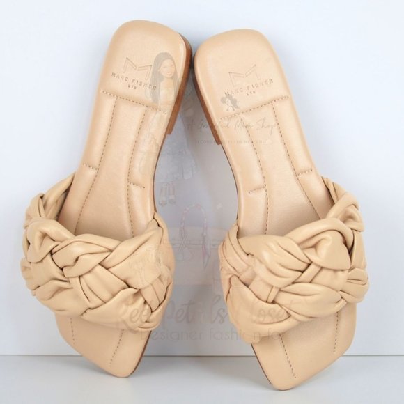 Marc Fisher Ltd. Women's Miyuki Woven Slide Sandals Light Pink Size 5 - Picture 3 of 12